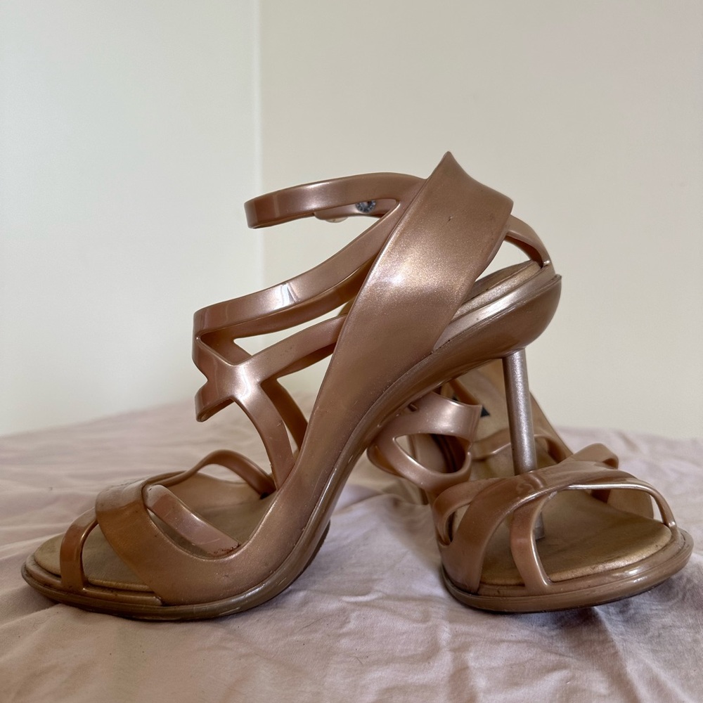 MELISSA x JEAN PAUL GAUTIER gold heels